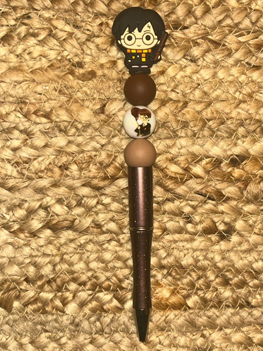 Harry Potter Brown sparkle beadable pen